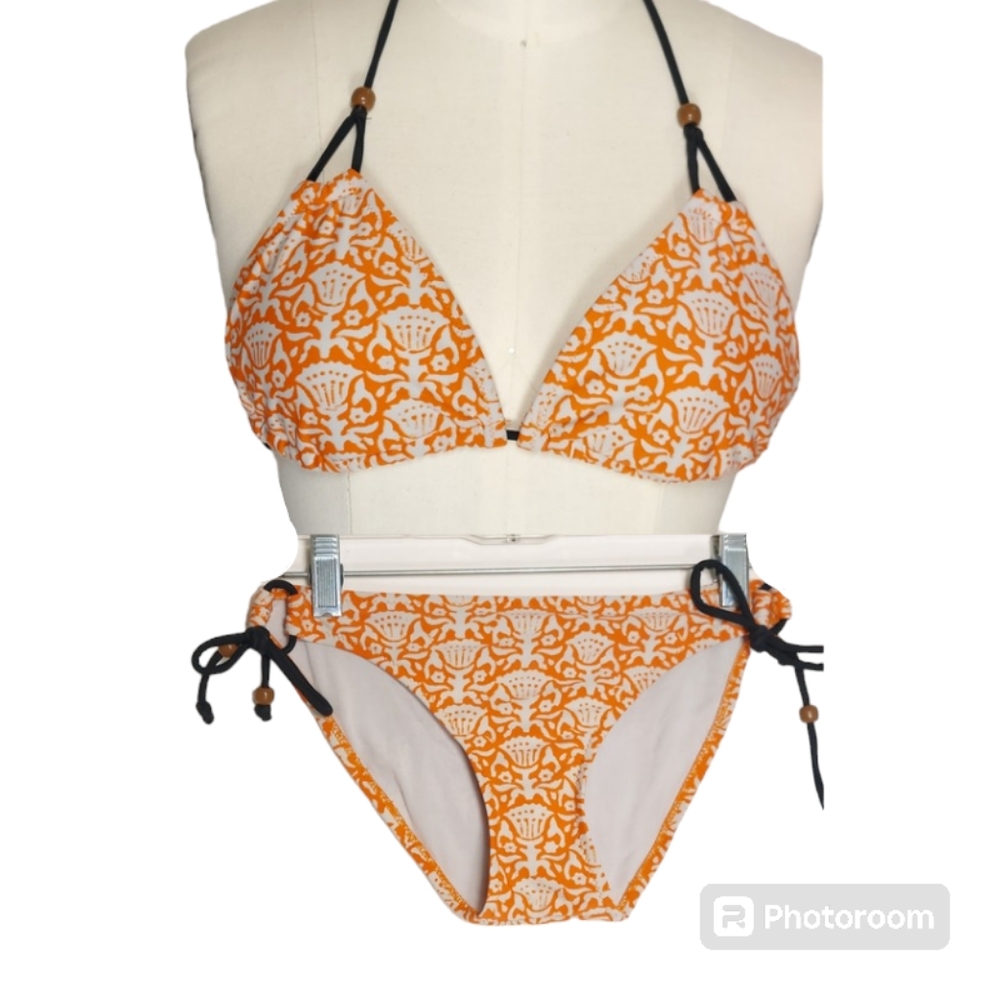 Orange and White American Eagle Outfitters Bikini Set